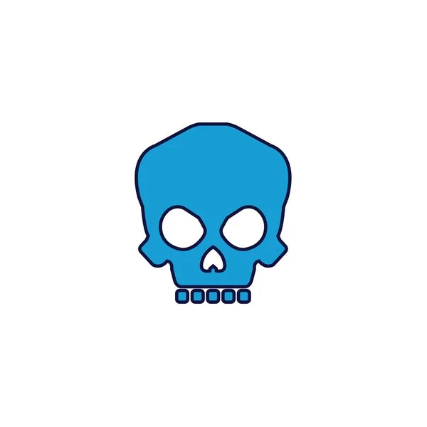 Totenkopf Icon Vektor Illustration Design — Stockvektor