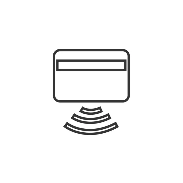 Drahtlose Kreditkarte Symbol Vektor Illustration Design — Stockvektor