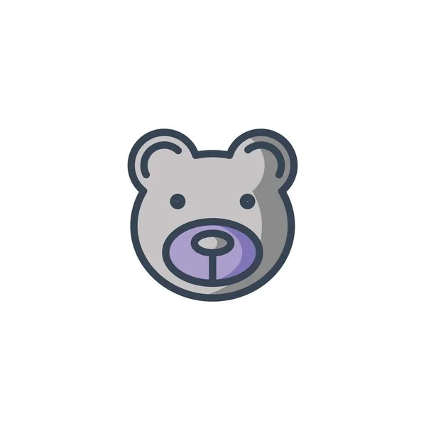 Ведмідь Значок Векторна Ілюстрація Веб Сайту Графічного Дизайну — стоковий вектор