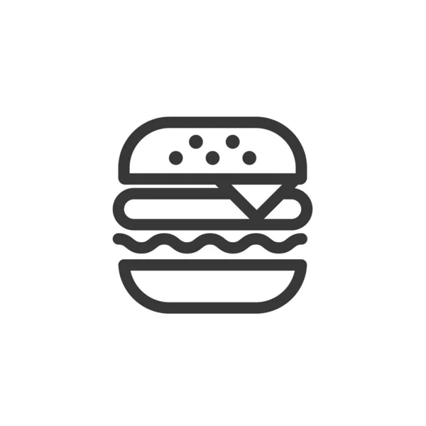 Burger Icono Vector Ilustración Para Sitio Web Diseño Gráfico — Archivo Imágenes Vectoriales