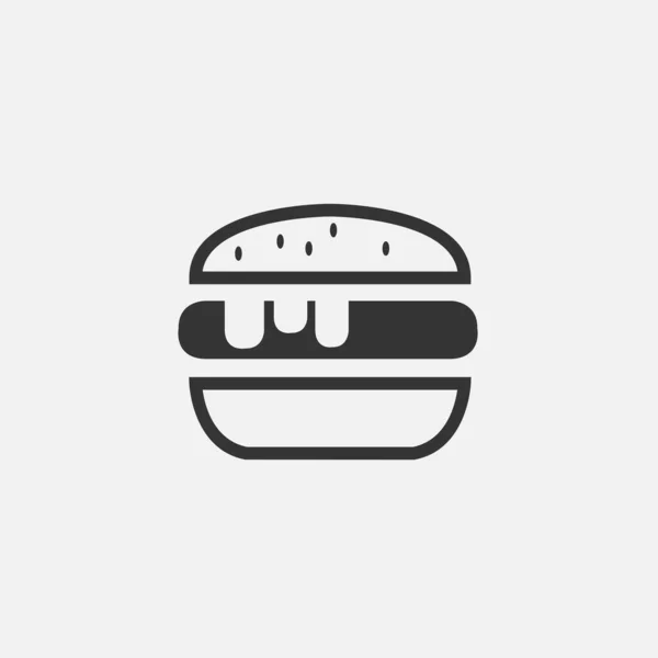 Burger Pictogram Vector Illustratie Voor Website Grafisch Ontwerp — Stockvector