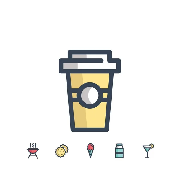Φλυτζάνι Εικονίδιο Του Καφέ Διανυσματική Απεικόνιση Για Την Ιστοσελίδα Και — Διανυσματικό Αρχείο