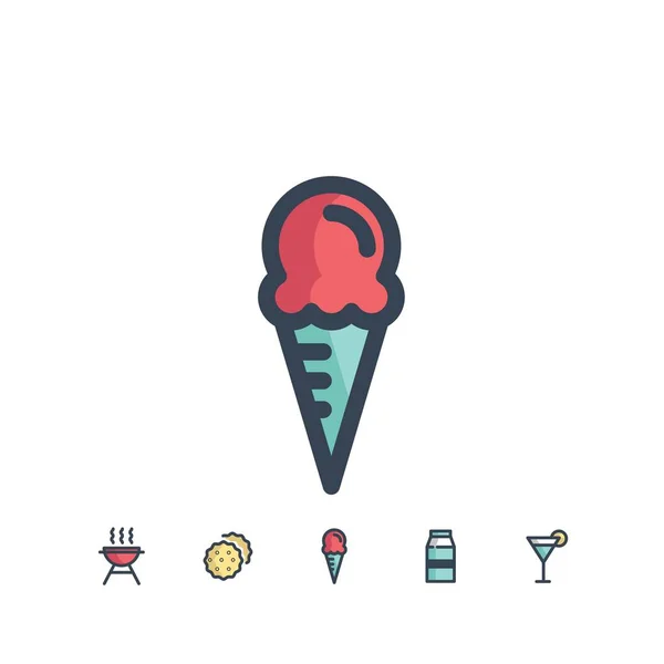 Corn Ice Cream Icon Vector Illustration Website Graphic Design — Stock Vector