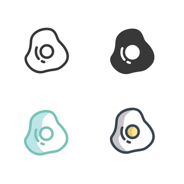 Fried Egg Icon Vector Illustration Website Graphic Design — 스톡 벡터