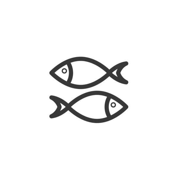 Web Sitesi Grafik Tasarımı Için Balık Simgesi Çizimi — Stok Vektör