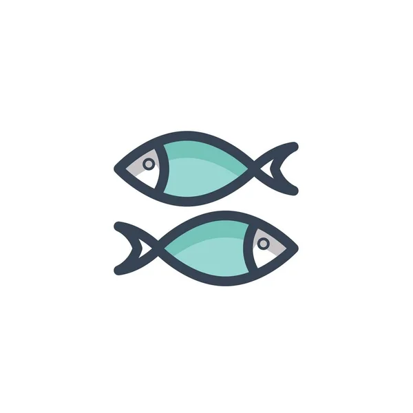 Fisch Icon Vektor Illustration Für Website Und Grafikdesign — Stockvektor