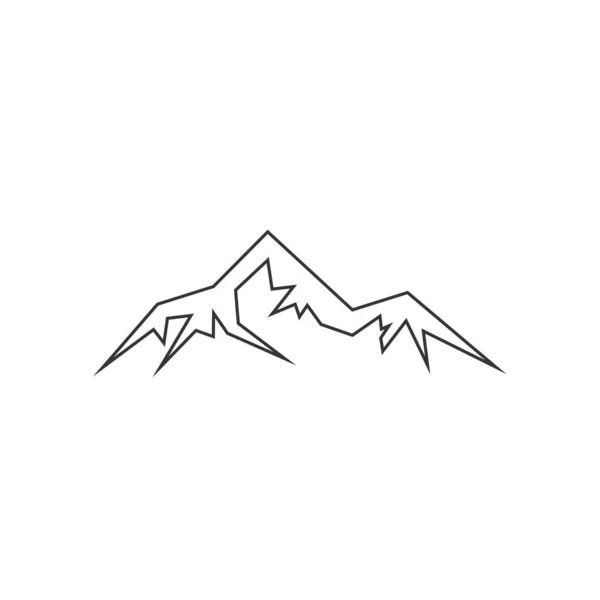 Icono Montaña Vector Ilustración Diseño — Vector de stock