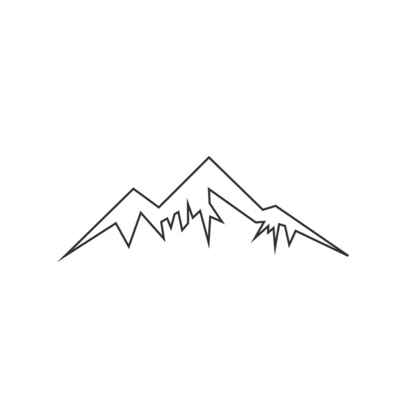 Icono Montaña Vector Ilustración Diseño — Vector de stock