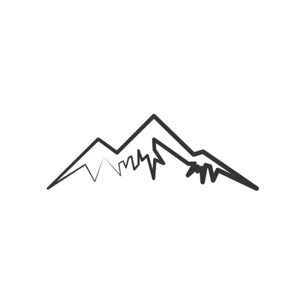Гірська Ікона Векторний Дизайн Ілюстрації — стоковий вектор