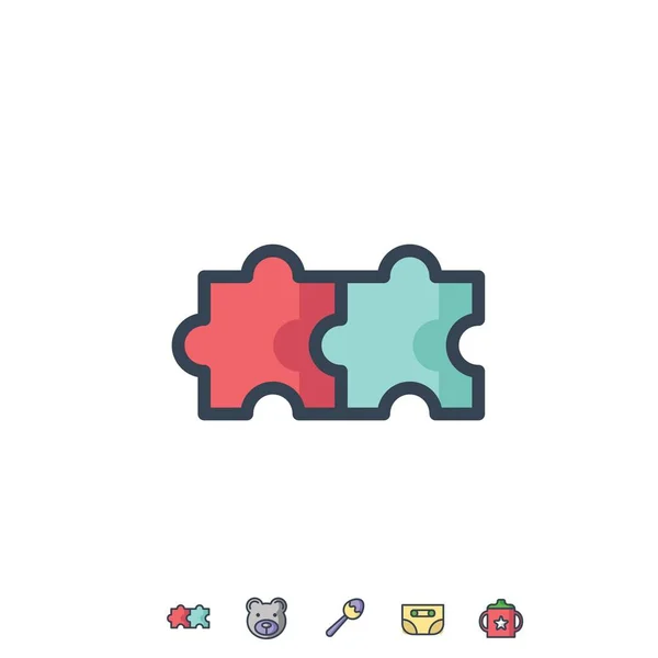 Puzzle Icon Vektor Illustration Für Website Und Grafikdesign — Stockvektor