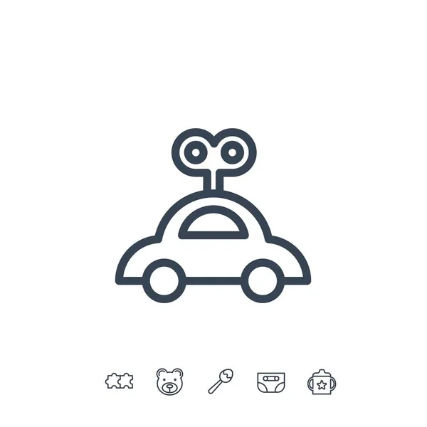 Εικονίδιο Εικονίδιο Του Αυτοκινήτου Παιχνιδιών Διανυσματική Απεικόνιση Για Την Ιστοσελίδα — Διανυσματικό Αρχείο