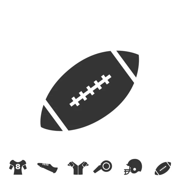 Amerikai Futball Ikon Vektor Illusztráció Tervezés — Stock Vector