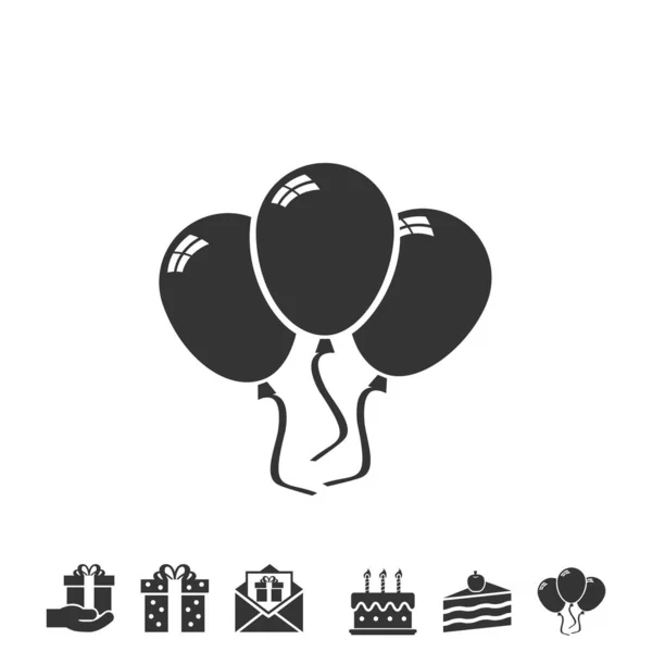 Ballons Icône Vecteur Illustration Design — Image vectorielle