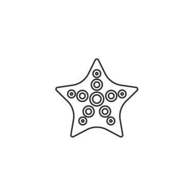 yıldız balığı simgesi vektör çizimi