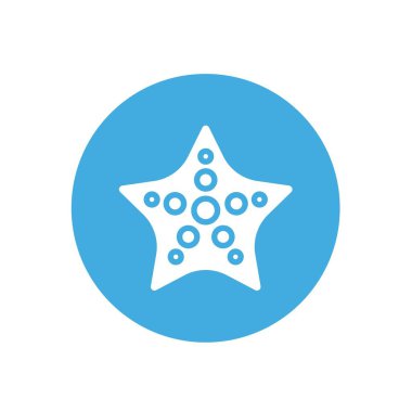 yıldız balığı simgesi vektör çizimi