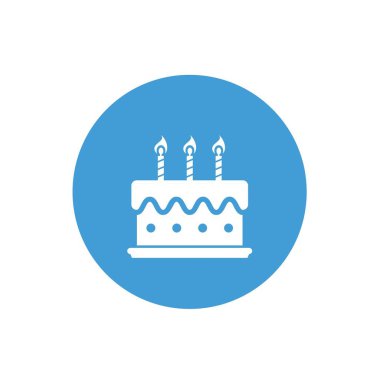 doğum günü pastası ikonu vektör illüstrasyon tasarımı