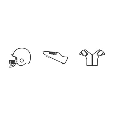 Amerikan futbolu ikonu vektör çizimi