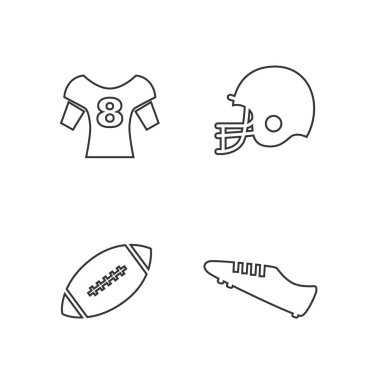 Amerikan futbolu ikonu vektör çizimi