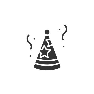 Doğum günü şapkası simgesi vektör illüstrasyon tasarımı