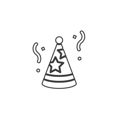 Doğum günü şapkası simgesi vektör illüstrasyon tasarımı