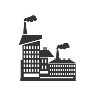 Fabrika ikonu fabrika vektör çizimi tasarımı