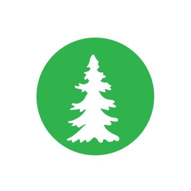çam ağacı simgesi vektör illüstrasyon tasarımı