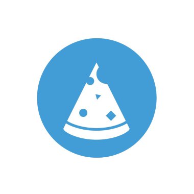 Pizza simgesi vektör çizimi