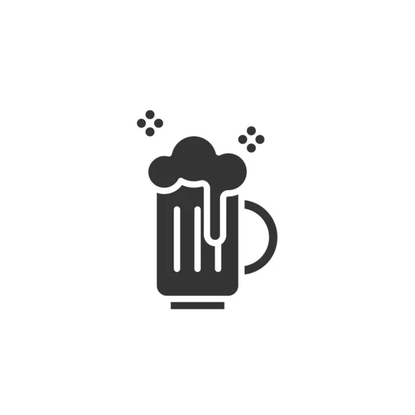 Garrafa Cerveja Ícone Vetor Ilustração Design — Vetor de Stock