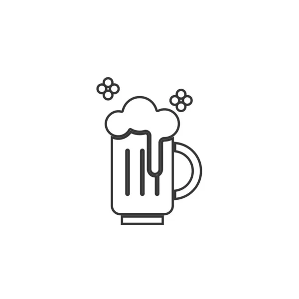 Garrafa Cerveja Ícone Vetor Ilustração Design — Vetor de Stock