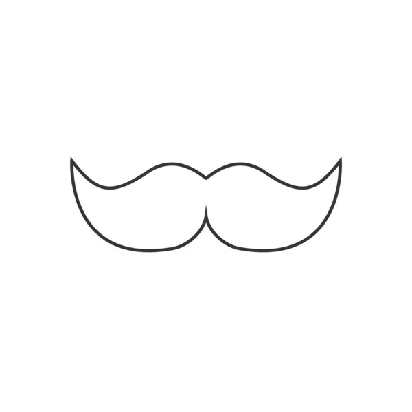 Bigote Barba Icono Vector Ilustración Diseño — Archivo Imágenes Vectoriales