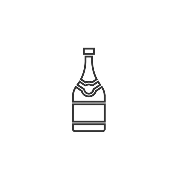 Champagnerflasche Symbol Vektor Illustration Design — Stockvektor