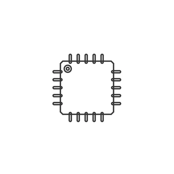 Mikro Chip Symbol Vektor Illustration Design — Stockvektor