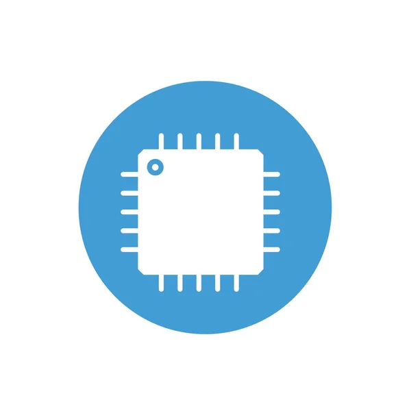Mikro Chip Ikona Wektor Ilustracji Projektu — Wektor stockowy