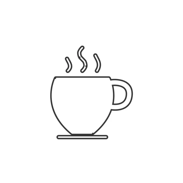 Tasse Café Icône Vectoriel Illustration Design — Image vectorielle
