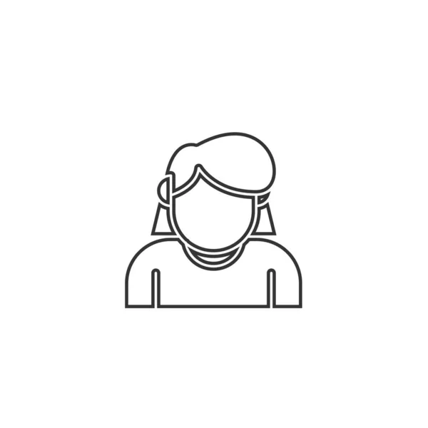 Mädchen Symbol Vektor Illustration Design — Stockvektor