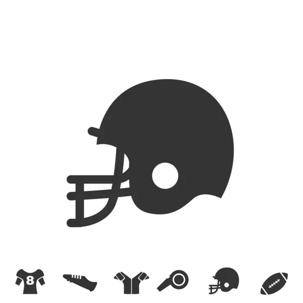 Casco Fútbol Icono Vector Ilustración Diseño — Vector de stock