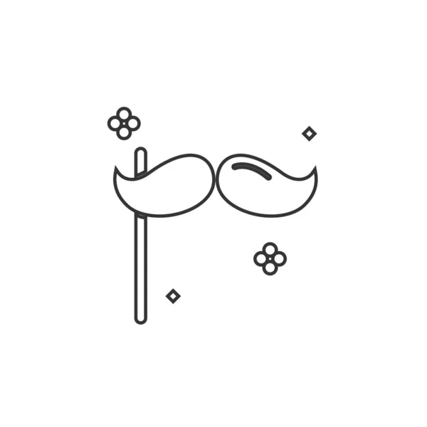 Вуса Партія Значок Векторний Дизайн Ілюстрації — стоковий вектор