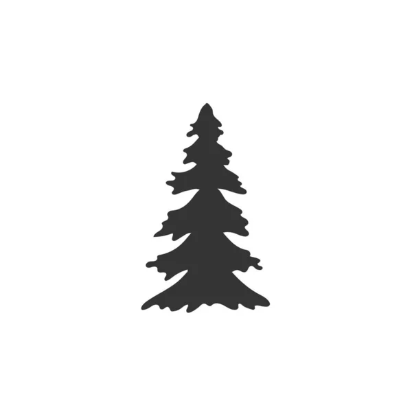 Desenho Ilustração Vetor Ícone Árvore Pinho —  Vetores de Stock