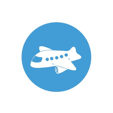 oyuncak uçak ikonu vektör çizimi tasarımı