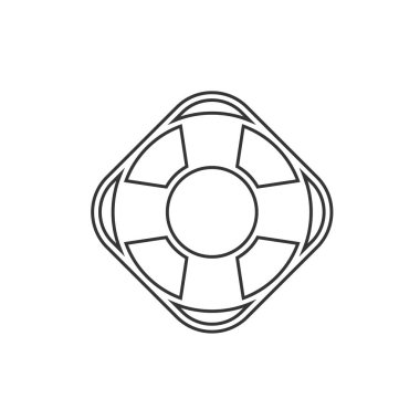 yaşam şamandırası ikon vektör illüstrasyon tasarımı