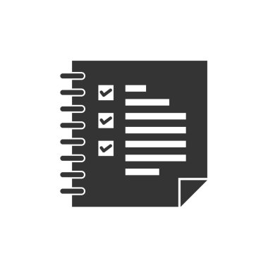 Kontrol listesi simgesi vektör illüstrasyon tasarımı