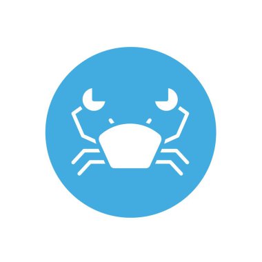 Yengeç simgesi vektör illüstrasyon tasarımı