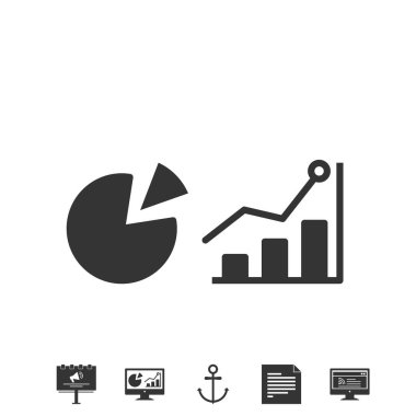 veri sunum simgesi vektör illüstrasyon tasarımı