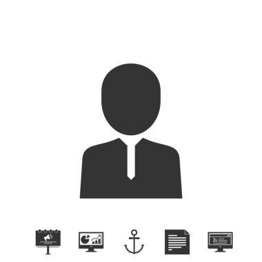 iş adamı simgesi vektör illüstrasyon tasarımı