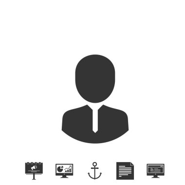 iş profili ikon vektör illüstrasyon tasarımı