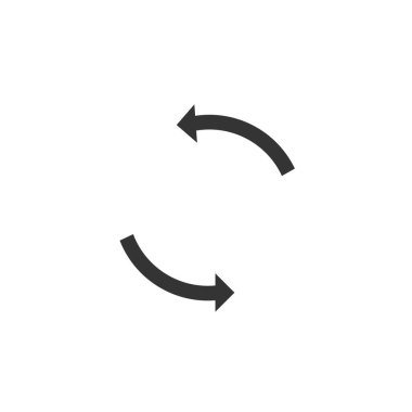 Dönen oklar ikon vektör illüstrasyon tasarımı