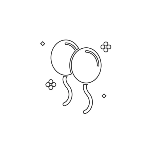 Вечірні Кульки Значок Векторний Дизайн Ілюстрації — стоковий вектор