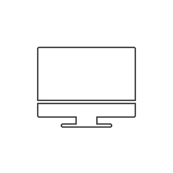 Monitor Icono Vector Diseño Ilustración — Archivo Imágenes Vectoriales