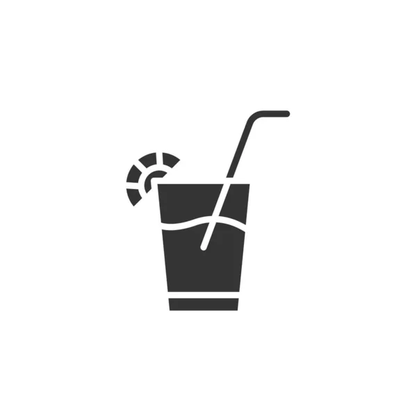 Cocktail Drankje Pictogram Vector Illustratie Ontwerp — Stockvector