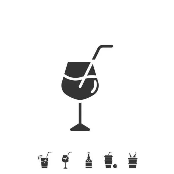 Cocktail Bebida Ícone Vetor Ilustração Design — Vetor de Stock